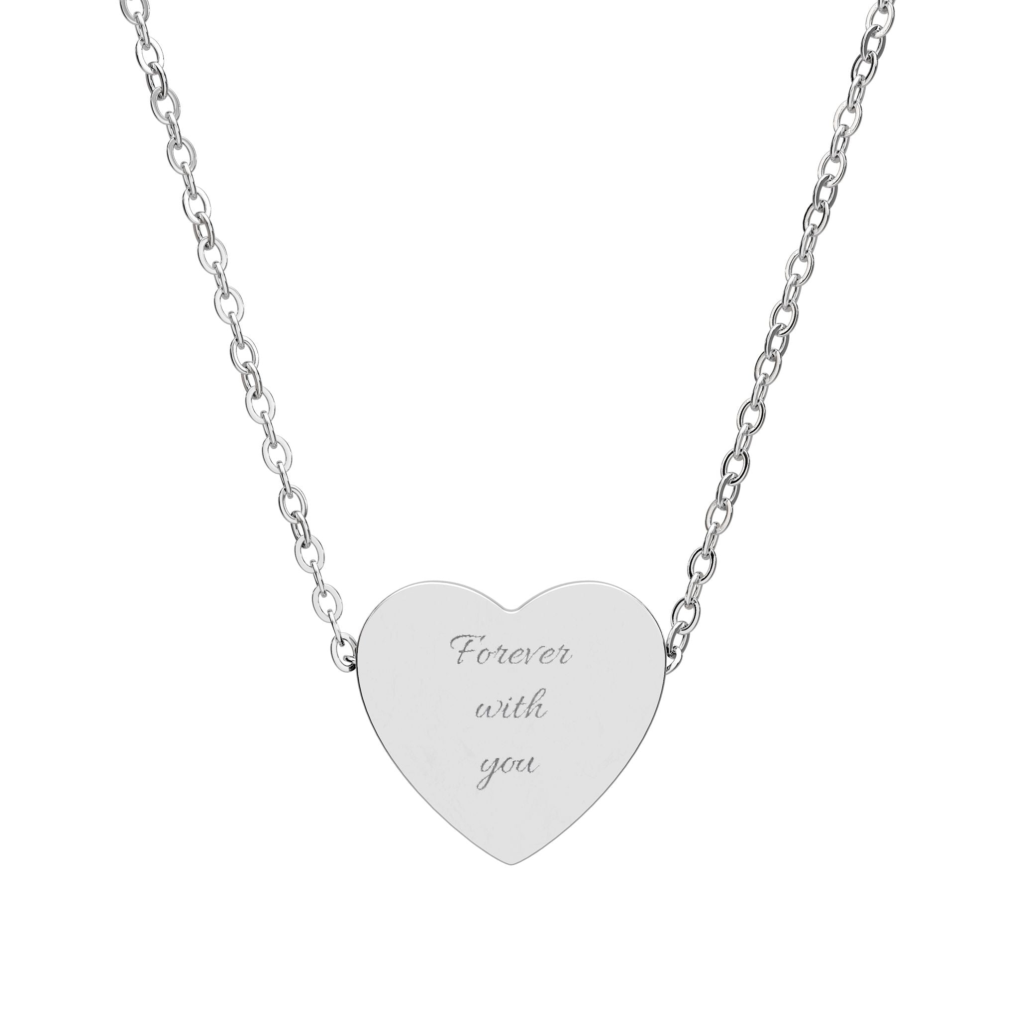 Engraved heart necklace