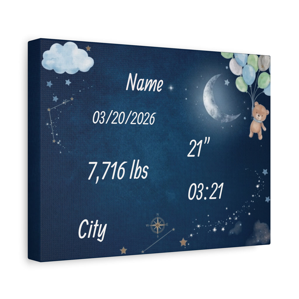 Personalized baby poster Universe Edition