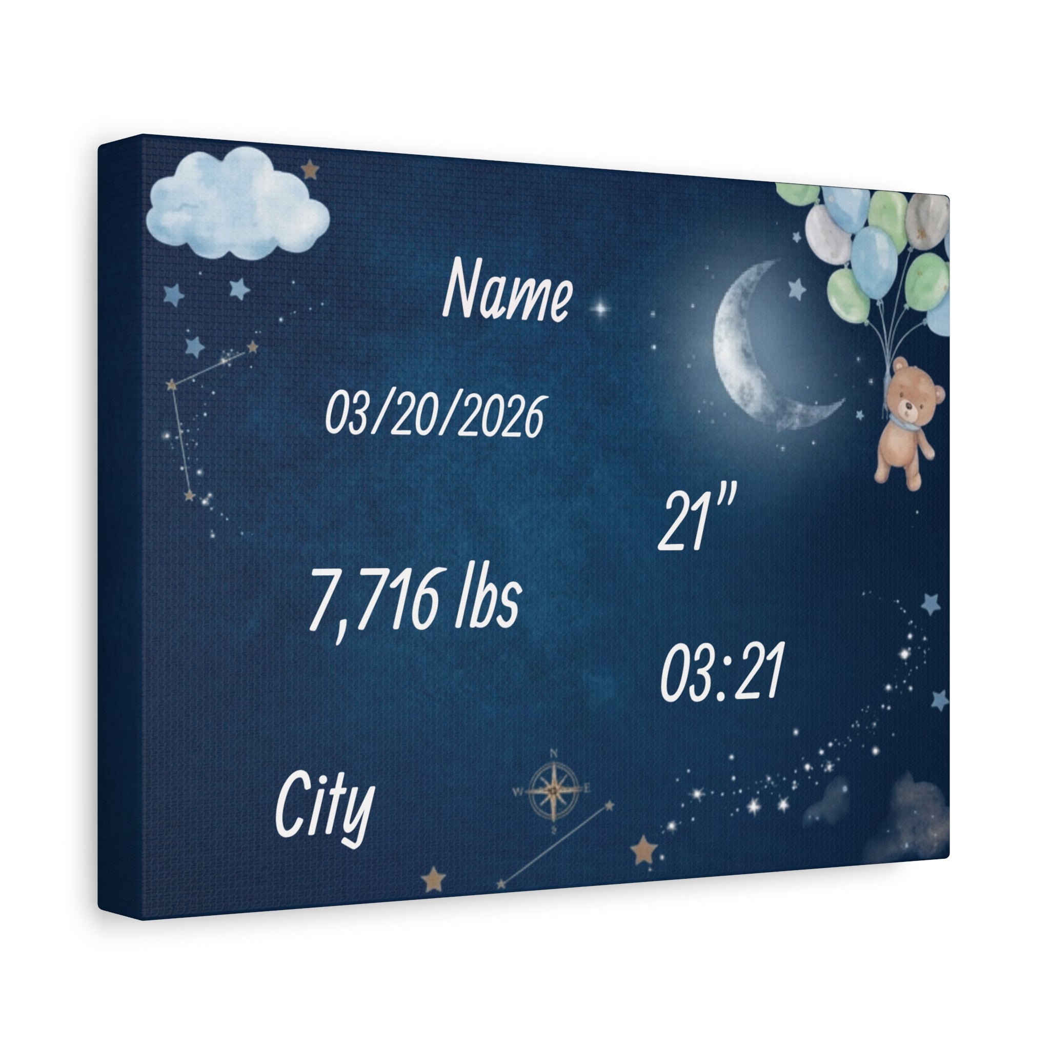 Personalized baby poster Universe Edition