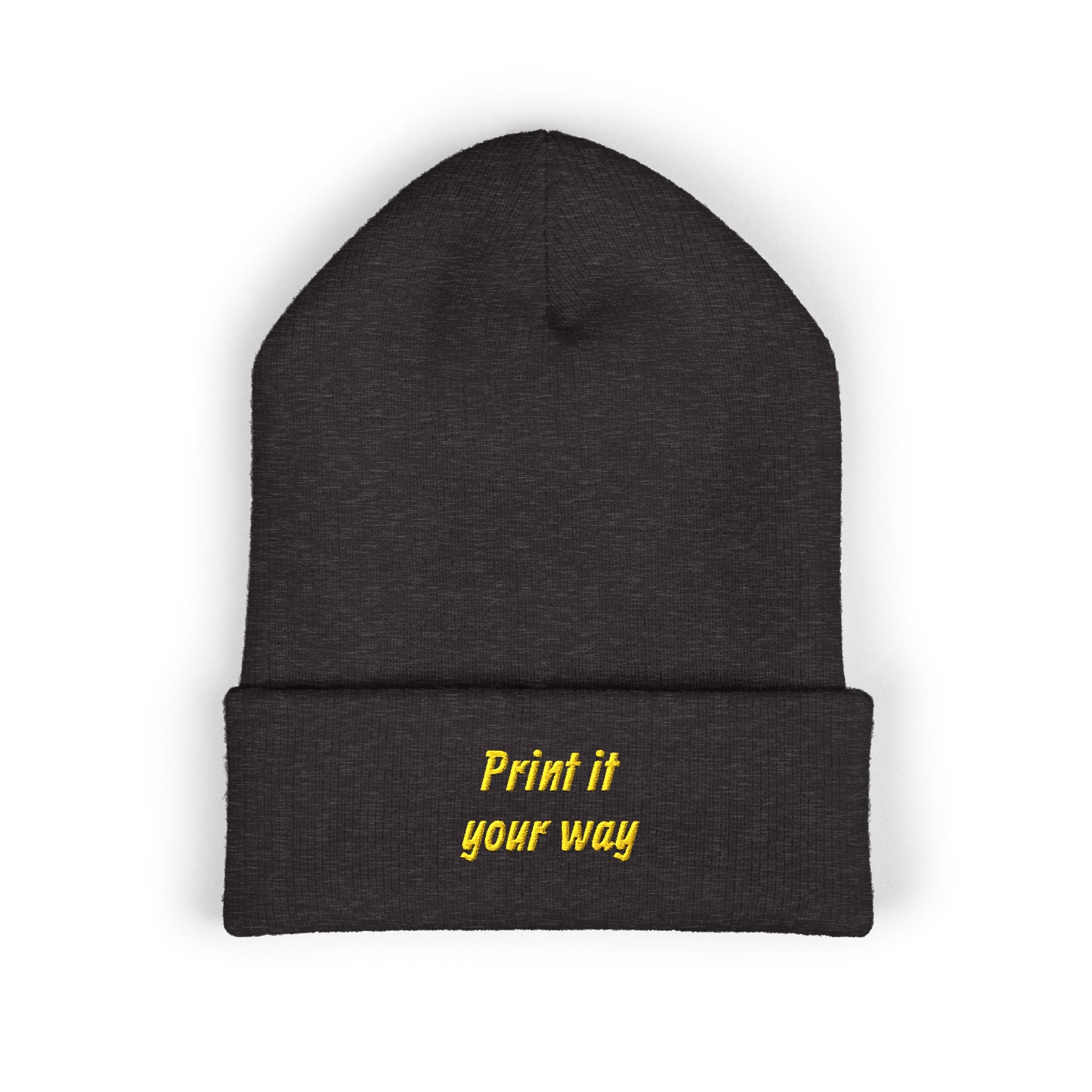 Personalizable Classic Cuffed Beanie — Embroidered Custom Knit Hat