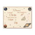 Personalized baby poster Planet Edition
