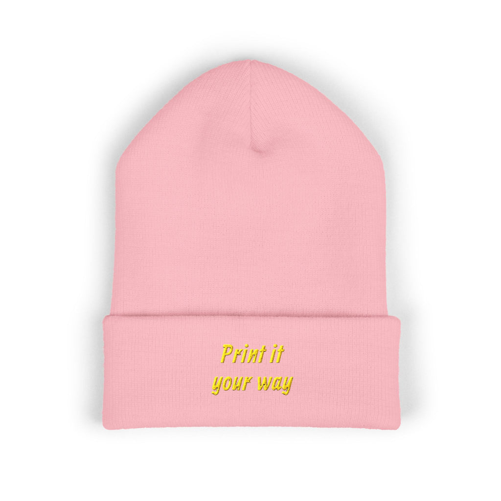 Personalizable Classic Cuffed Beanie — Embroidered Custom Knit Hat