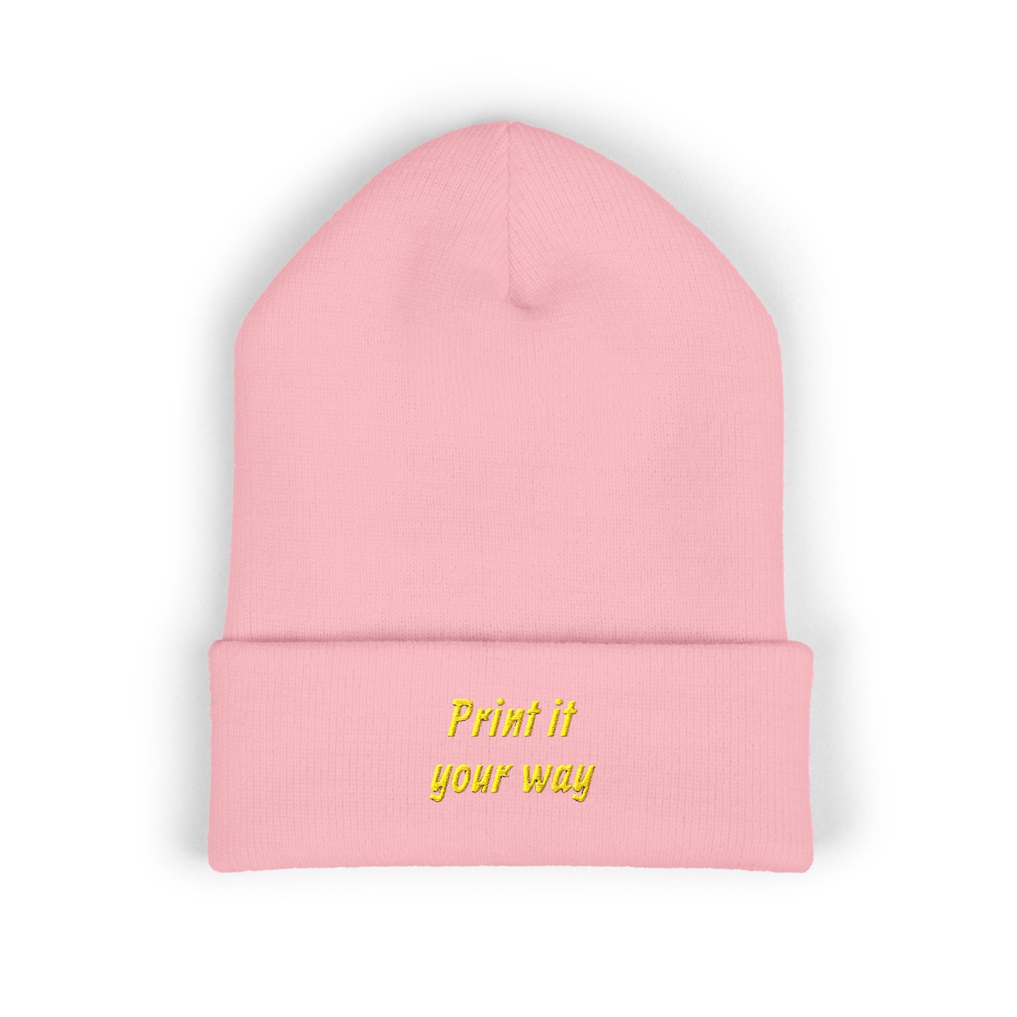 Personalizable Classic Cuffed Beanie — Embroidered Custom Knit Hat