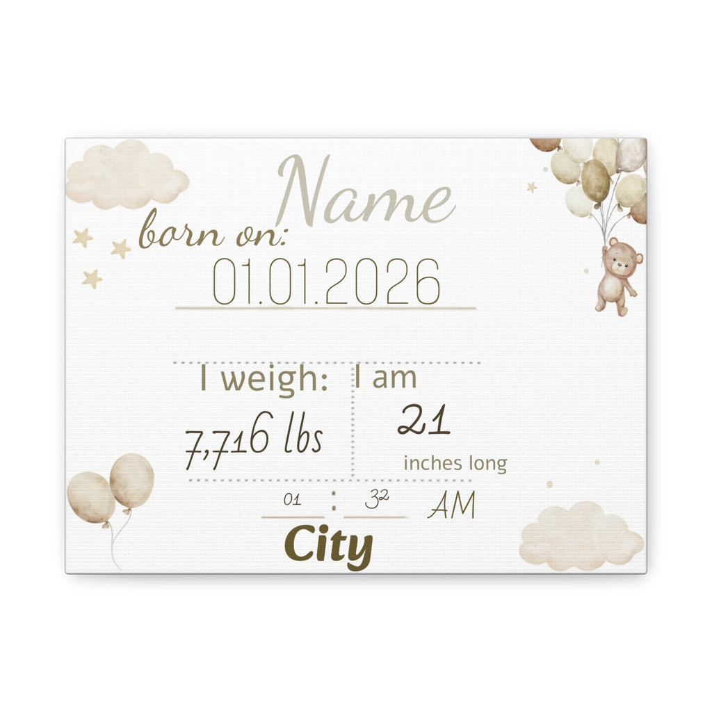 Personalized baby poster