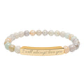 Natural Stone Stretch Bar Bracelet (Engraving)