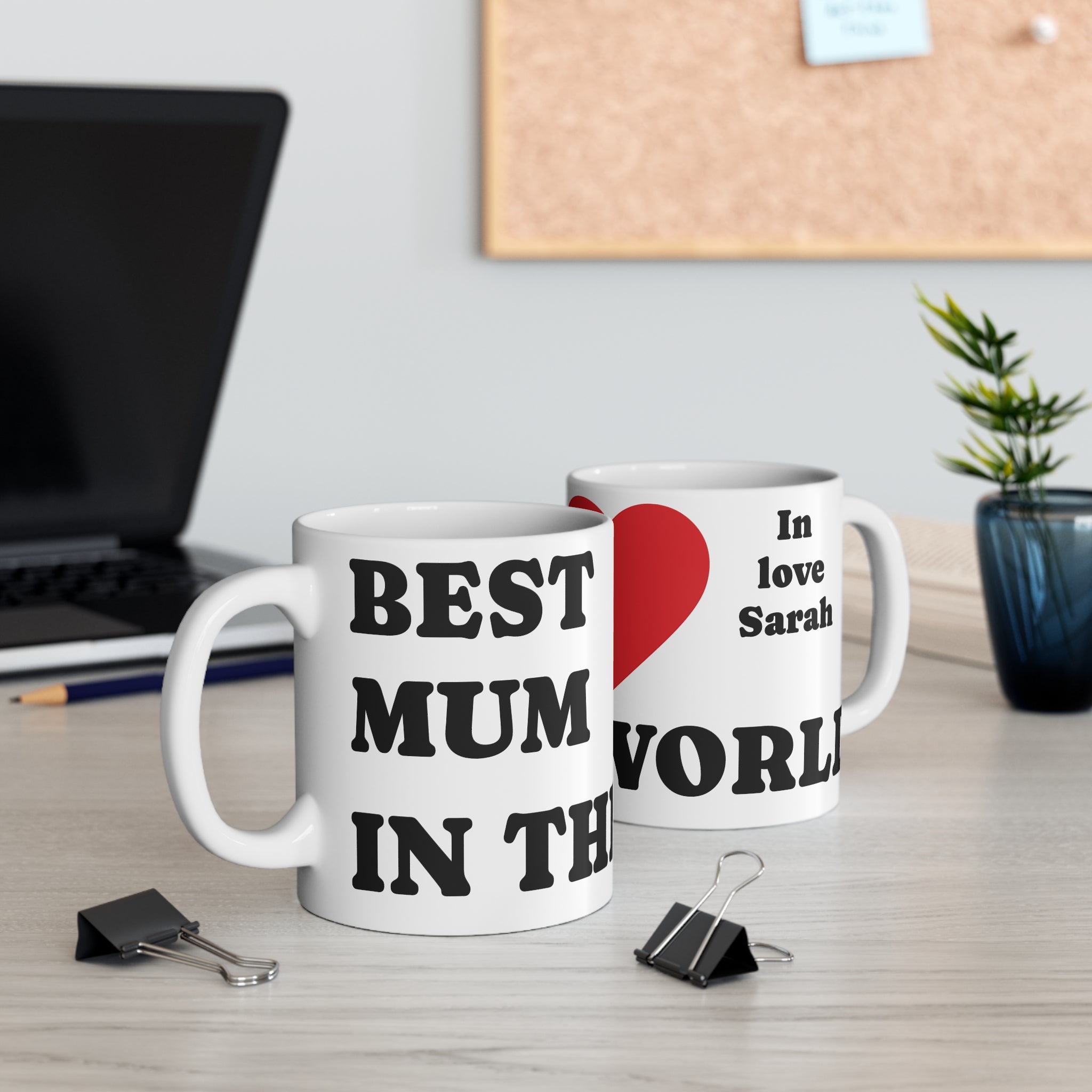 Personalized “Best Mum in the World” – Tea & Coffee Mug 11oz Mug
