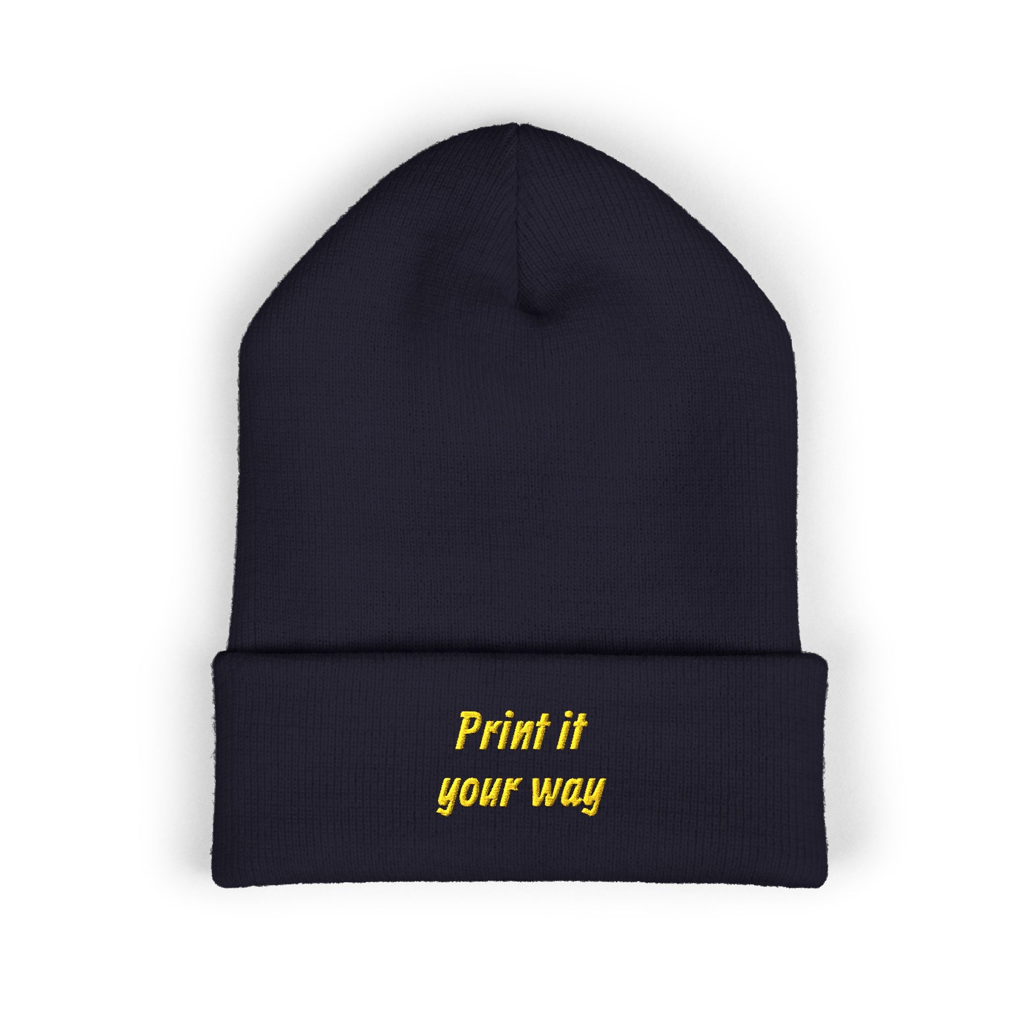 Personalizable Classic Cuffed Beanie — Embroidered Custom Knit Hat