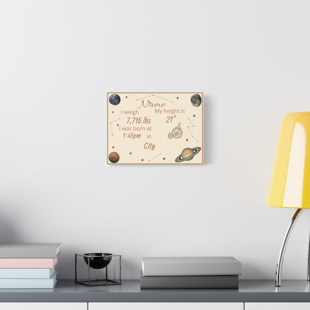 Personalized baby poster Planet Edition