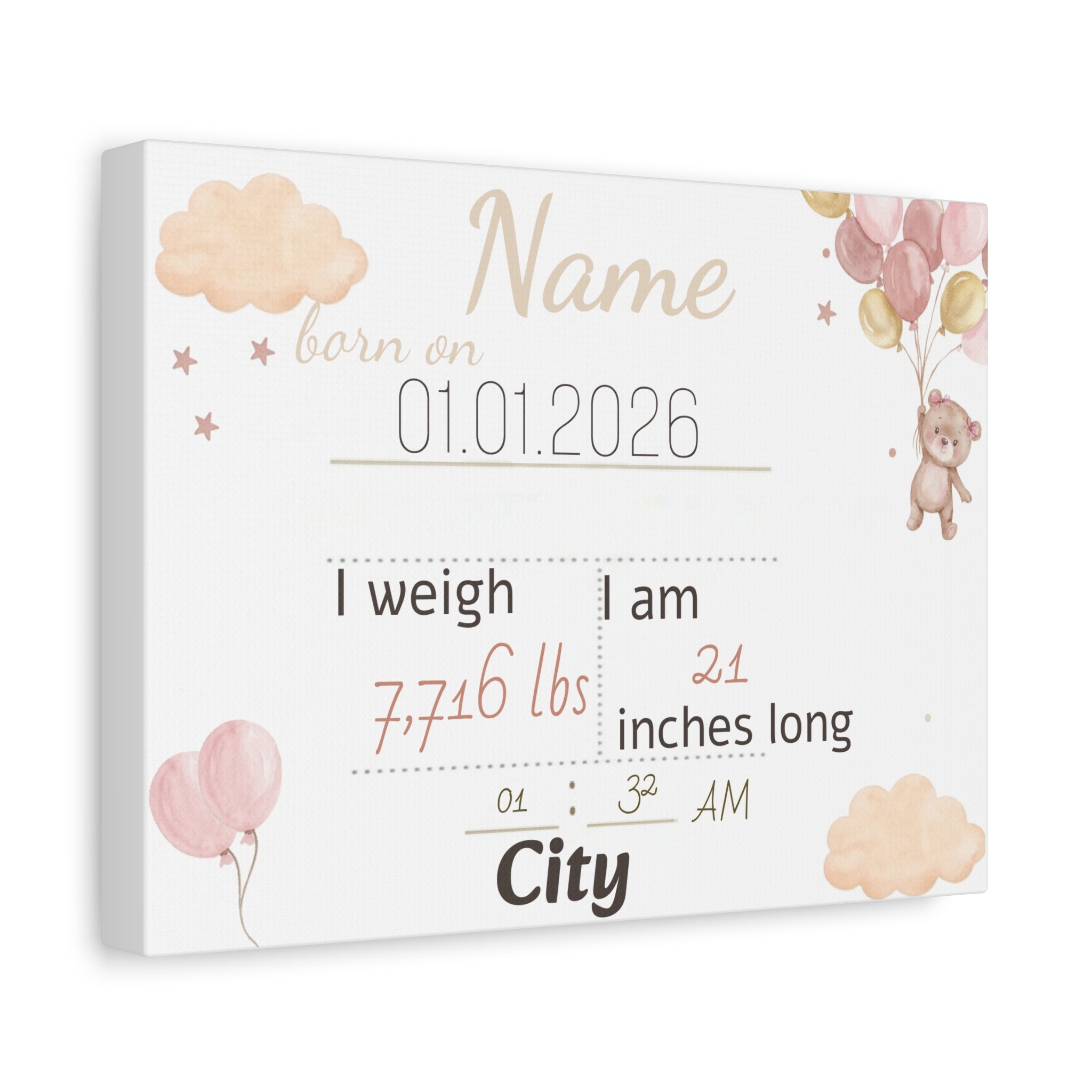 Personalized baby poster