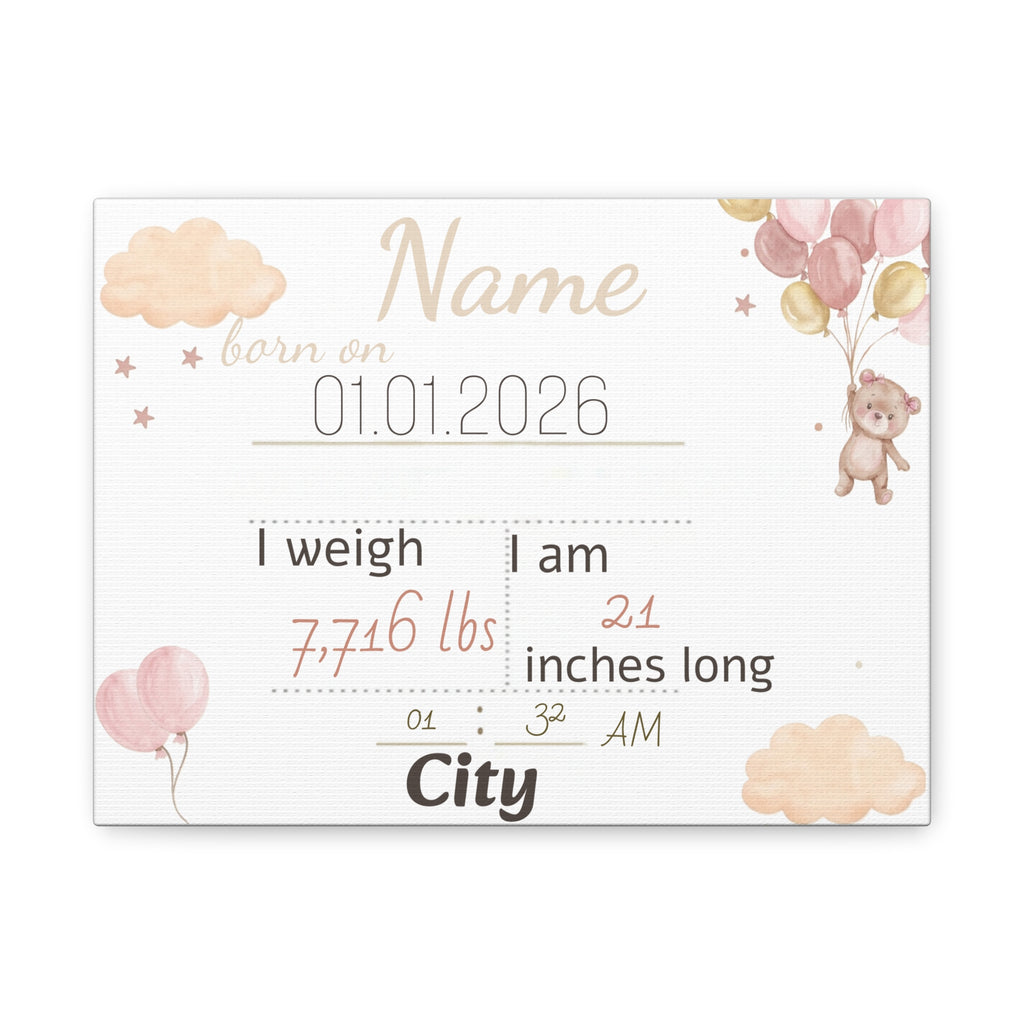 Personalized baby poster
