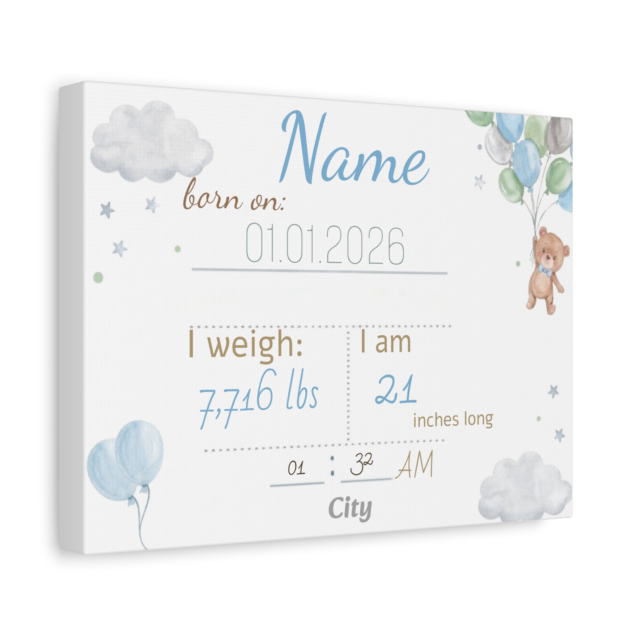 Personalized baby poster