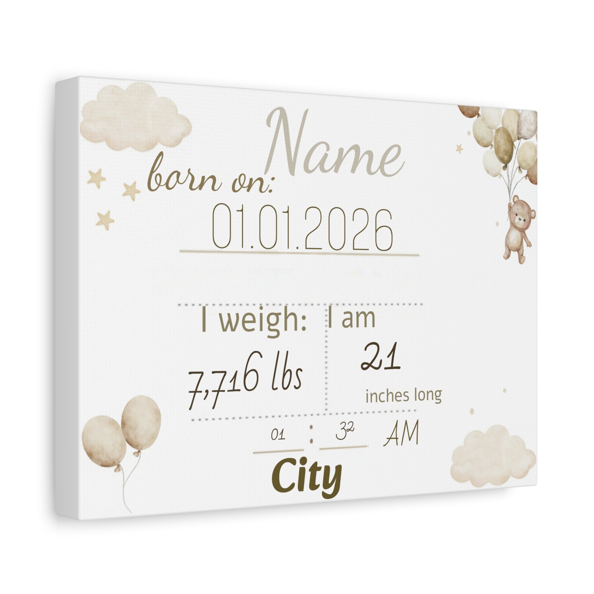 Personalized baby poster