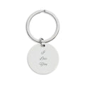 Personalized stainless steel key ring with engraving