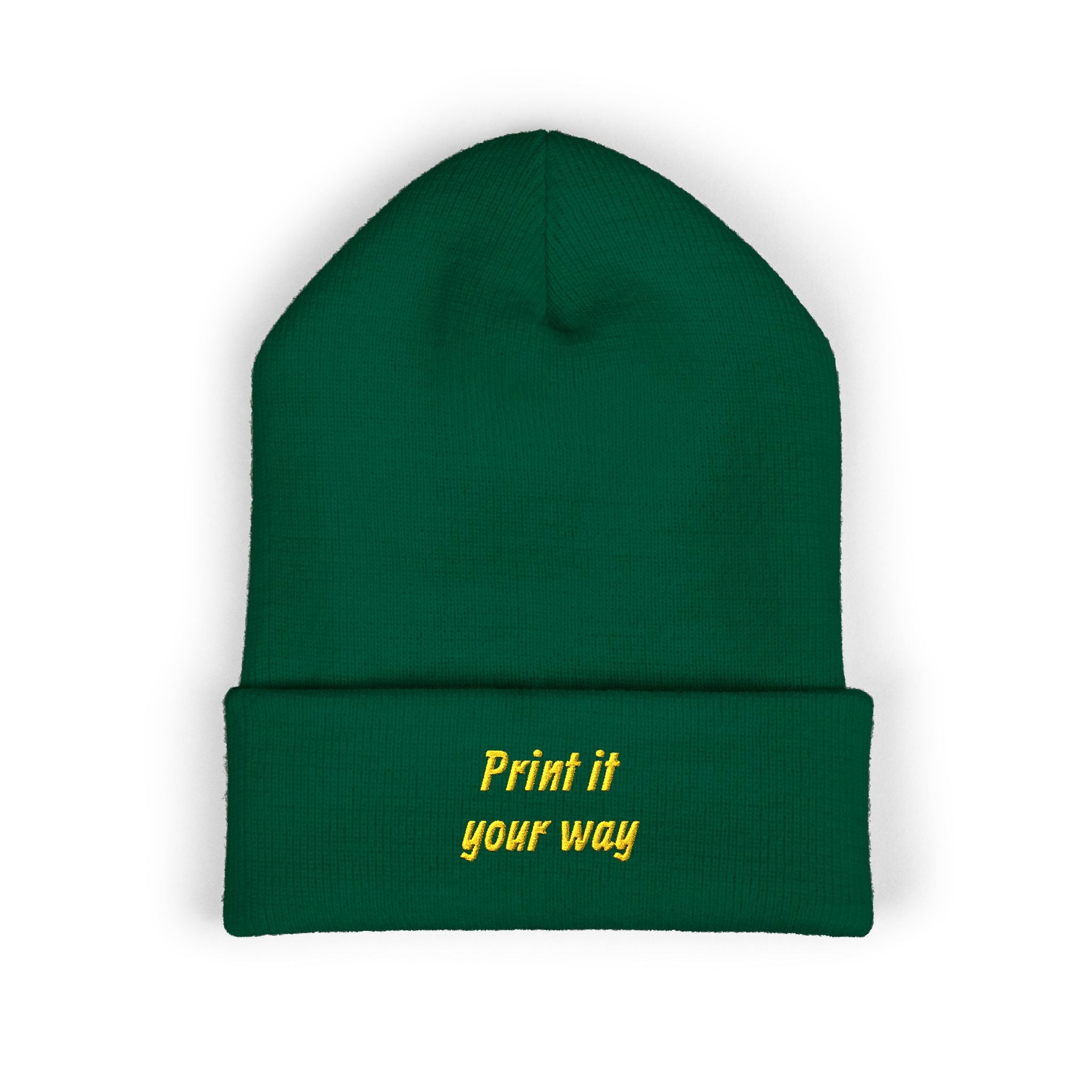 Personalizable Classic Cuffed Beanie — Embroidered Custom Knit Hat