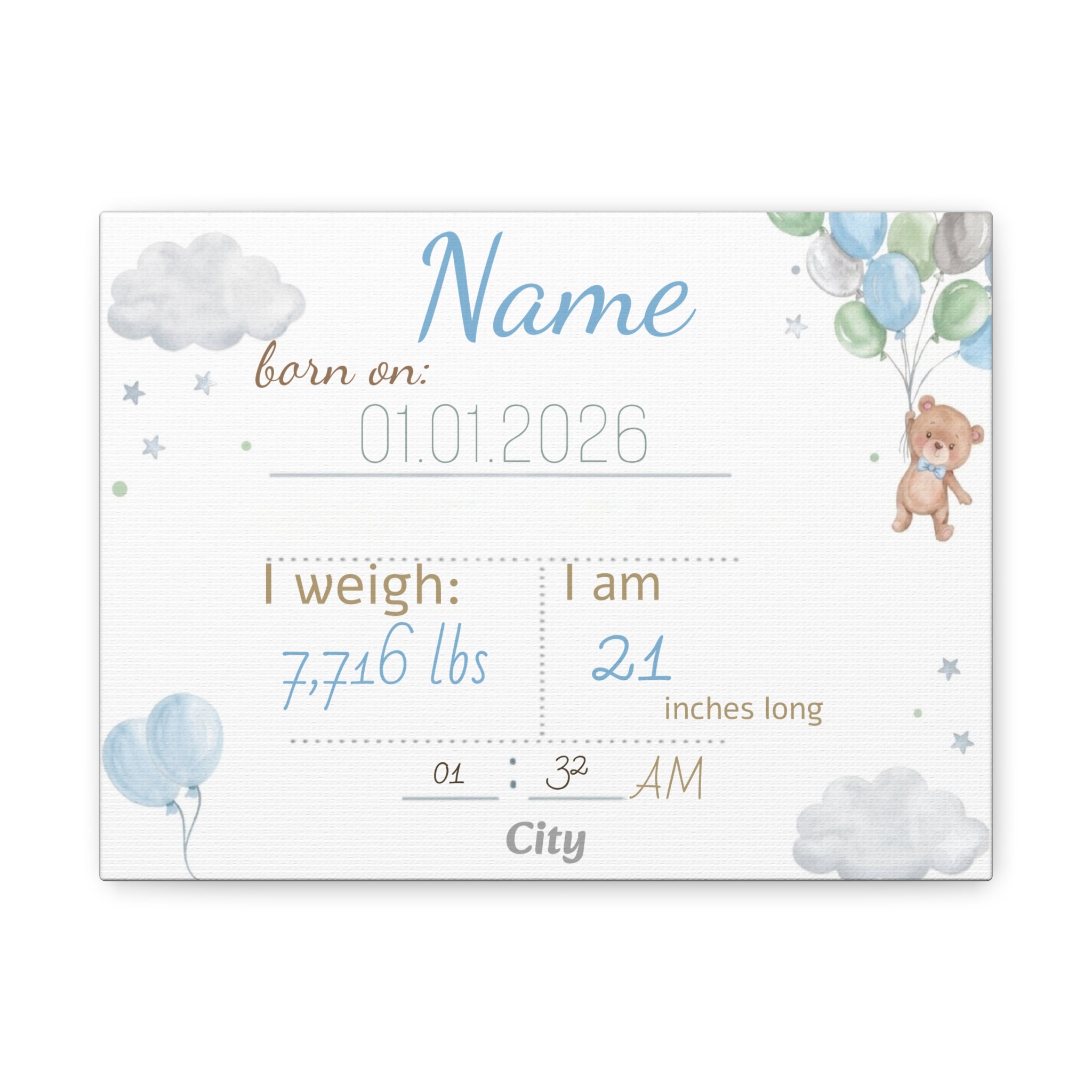 Personalized baby poster