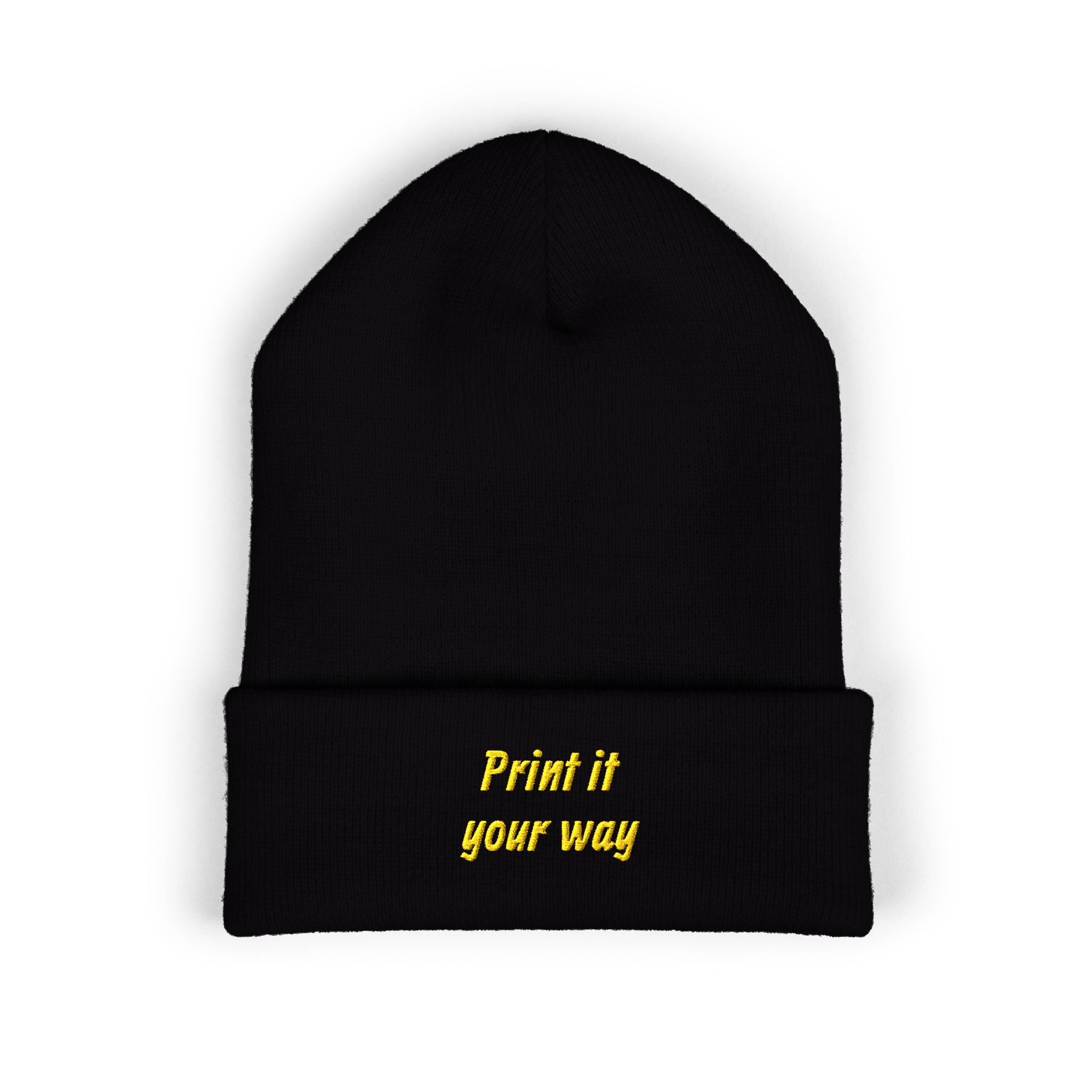 Personalizable Classic Cuffed Beanie — Embroidered Custom Knit Hat
